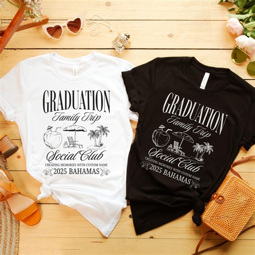2025 Graduation Vacation Shirts, Personalized Grad Vacation Matching Shirts, Custom Senior Trip Tee, Customized Family Trip T-shirts - Etsy