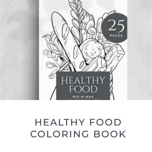 Healthy Foods Coloring Book, Educational Activity, Educational Coloring, Coloring Pages, Age 4-10 Coloring Book, Indoor Activity - Etsy