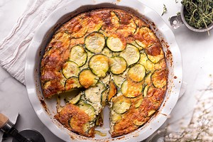 (Super Cheesy!) Crustless Zucchini Quiche