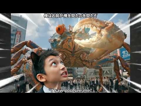 Giant Crab Invades Tokyo Street!