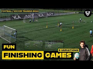 ⚽ Fun Competitive Finishing Drill 🔥 9 Variations (Passing, Shooting & Heading)