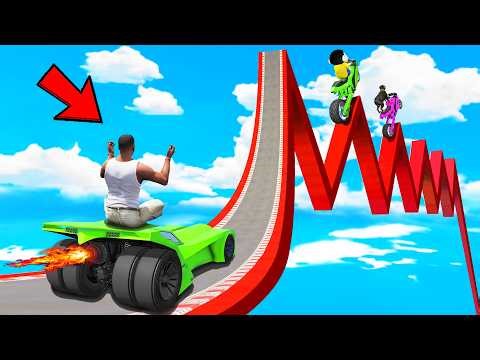 SHINCHAN AND FRANKLIN TRIED THE IMPOSSIBLE ZIGZAG CURVY ROAD PARKOUR CHALLENGE GTA 5