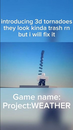 day 2 of making a tornado game #tornadoes #tornado #weather #game #roblox #rblx #robloxyt #yt #games