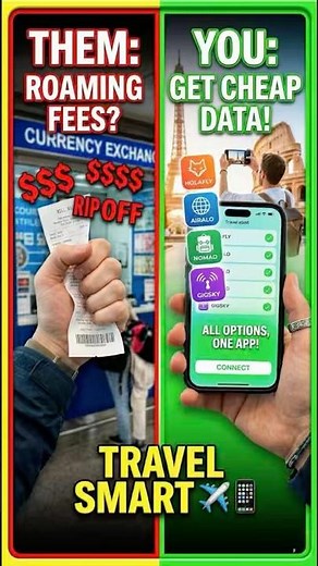 How to Get Cheap Data Traveling Abroad (eSIM Hack) 📲 #traveltips #esim #travel