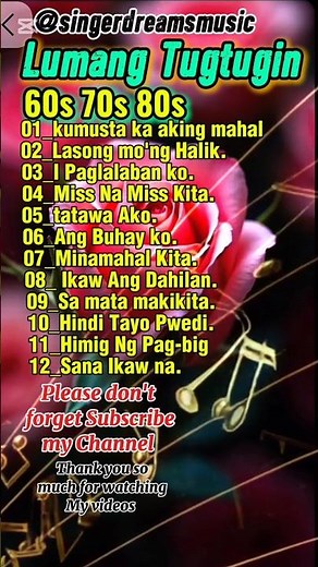 Mga Lumang Tugtugin 60s 70s 80s 90s-Pure Tagalog Pinoy Old Love Songs-Pamatay Puso Tagalog Love song