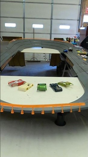 Original 1968 Revell high bank slot car track