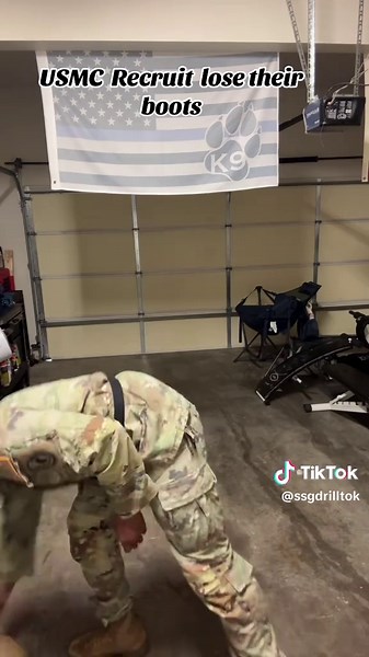 USMC Recruit Can't Find His Left Moon Boot