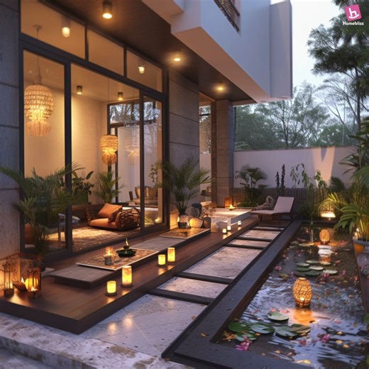 6.6K views · 52 reactions | Elevate your outdoor space with our terrace decor inspirations! ✨ Explore enchanting designs and creative solutions to illuminate your terrace with style. Let's turn your evenings into magical moments under the stars! 殺 #terracemagic | Homebliss | Facebook