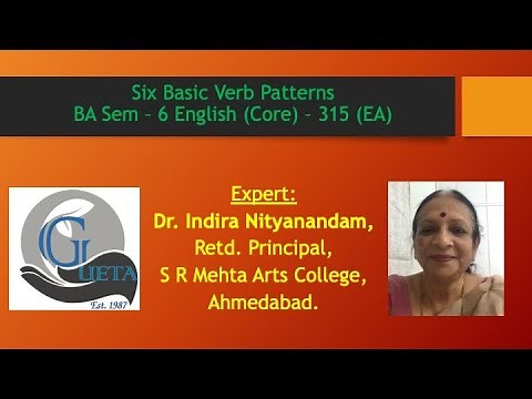 Six Basic Verb Patterns by Dr. Indira NItyanandam