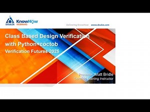 Class-based Design Verification with Python cocotb