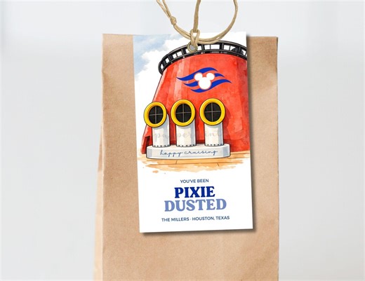 Disney Cruise Pixie Dust Tags, Printable Gift Tags, Surprise Favor Labels for Disney Vacations Ship Magical Cruise Fun Pixie Dusted - Etsy Canada