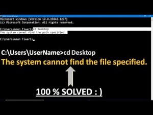 How to fix cd desktop error /#command prompt cd desktop error