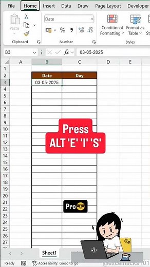 Excel Date Sequence Made Easy | Auto Generate Dates in Seconds #excel #spreadsheetmagic