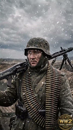 Fallschirmjäger with MG 42 – German Paratrooper Portrait, Eastern Front 1942