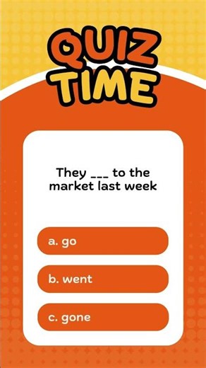 Easy English Quiz | English Grammar Quiz | Grammar Exercise | Verb Quiz | Past Tense Exercise | Verb