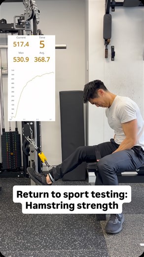 Nicholas Dang on Instagram: "One way to test hamstring strength, specifically knee flexor torque production 📝 How are you being tested before returning to sport? #physio #rehab #returntosport #hamstrings #strengthtesting"