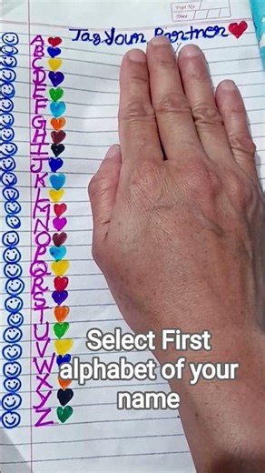 Select first alphabet of your name #short video