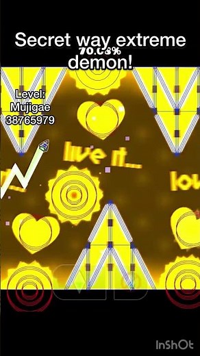 Secret way extreme demon in 2.2! #geometrydash #gd #shorts