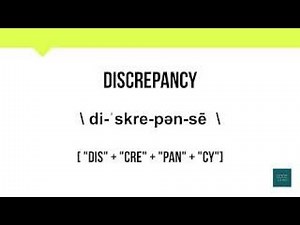 How To Pronounce discrepancy | Meaning | Pronunciation