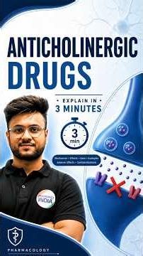 Anti Cholinergic Drugs Pharmacology In Just 3 Minutes #anticholinergic #pharmacology