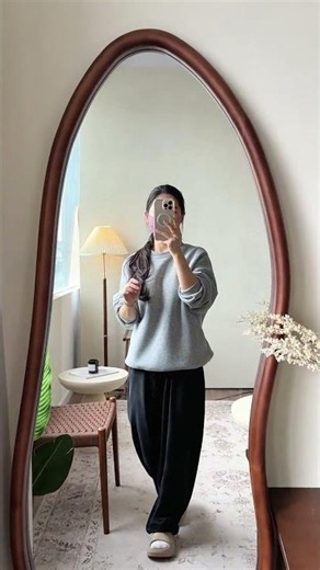 Cozy Neutral Bedroom Full Length Mirror