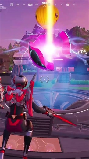 Le 3éme morceau du Point Zéro est en place et un rayon sort du vaisseau ! #fortnite #fortniteshorts