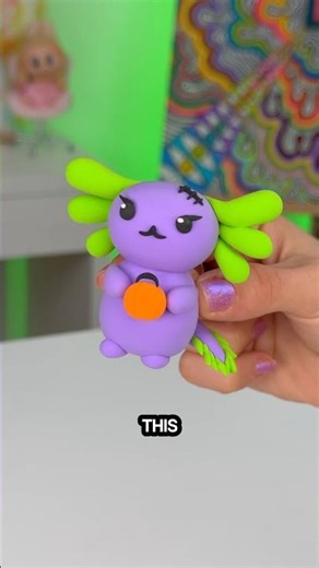 Making a SPOOKY axolotl out of CLAY!👻🎃