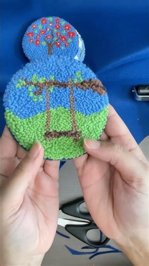 Spring Swing Punch Needle Tutorial 🌸 | Blooming Garden DIY #punchneedle #springcrafts