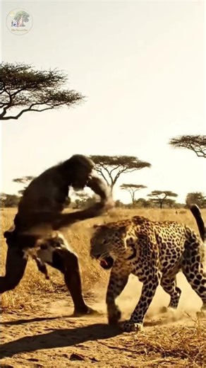 Terrifying Prehistoric Moment – Homo erectus Launches a Leopard Into the Air!