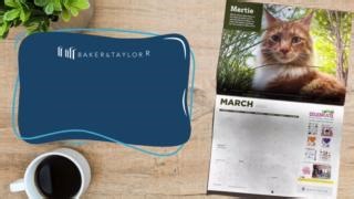 Cat Calendar Submissions are now open! Enter for a chance to have your cat featured in our annual Baker & Taylor Calendar! From 6/1/24 to 6/30/24 you can send submissions of your furry friends to meow@baker-taylor.com. For the best chance at your cat being included, follow these tips! | Baker & Taylor