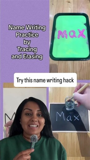How to get children excited about writing their name ✏️🙌 #education #parentinghack #eyfs