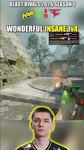 W0NDERFUL 1v4 SENDS NAVI TO THE FINAL! 😳🔥 vs FaZe | BLAST Rivals 2026 S1