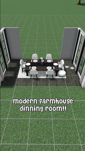 Bloxburg Modern Farmhouse Dinning Room Layout