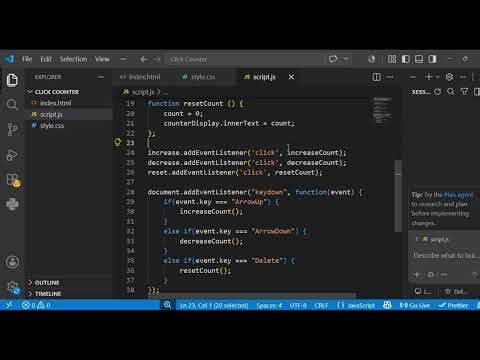 Mouse Click + Keyboard Button Counter 🔥 | JavaScript