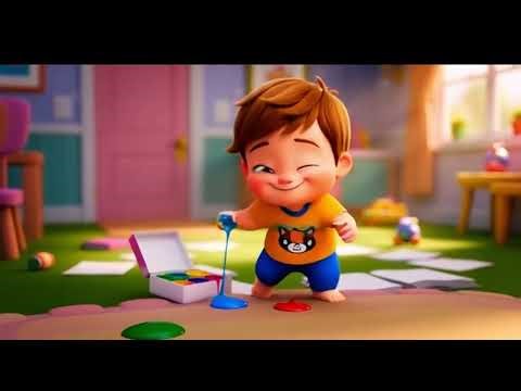 Cute Baby Full Day Fun 😍👶 | Funny Baby Routine | Kids Animation Video #baby #kidsvideo #babycartoon