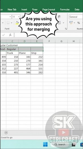 Merge Cells in Excel in Seconds ⏱️ | Shortcut Key Trick