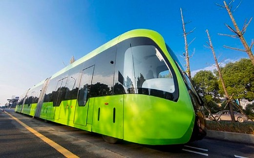 国产虚拟轨道列车，智能运行运转灵活