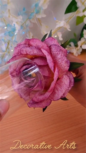 How to make Aesthetic Rose with Tissue Paper /DIY Flowers Making Ideas/Short Viral