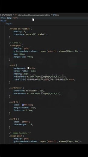 Intersection Observer Animations with HTML CSS & JavaScript #html #css #javascript #webdev #frontend