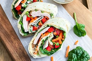 5 Minute Healthy Pinwheel Sandwiches: Protein Veggie Wraps