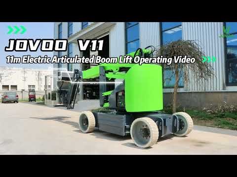 JOVOO V11 11m Electric Articulated Boom Lift Operating Video