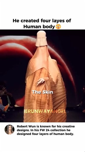 this designer designed four layers of human body #fashion #model #runway #shorts