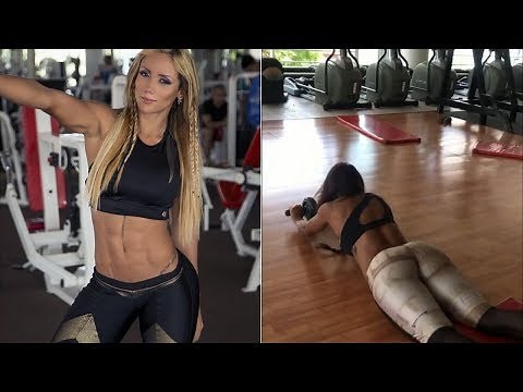 【海外筋トレ女子】バキバキの腹筋が美しい美女 ソニア・イサザ ワークアウト Sonia Isaza