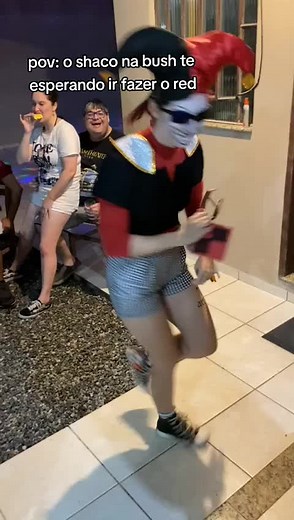 Shaco League of Legends Cosplay in the Bush