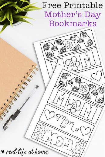 Free Printable Mother's Day Bookmarks for Kids