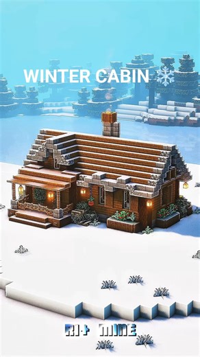 Minecraft winter cabin❄ | full tutorial #minecraft #winter