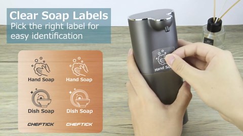 Soap Dispenser, Automatic Foaming Soap Dispenser with 4 Adjustable Volume Control, Touchless Rechargeable Hands Free Auto Soap Pump for Kitchen, Bathroom, Hotel, Restaurant,13.5oz/ 400ml