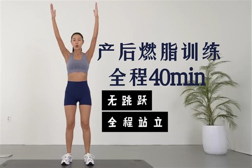 产后燃脂训练，全程站立无跑跳