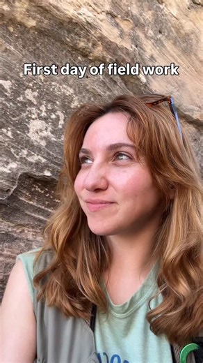 Cate Larsen on Instagram: "Ditched the vest, covered every inch of skin, glued sunglasses to my face, wore a bandana under the hat, and packed 3 times as much water. Doing geology in the desert ain’t no joke! #geology #geologist #fieldwork"