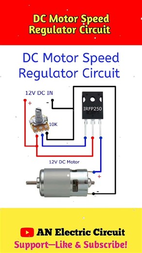 DC Motor Speed Regulator Circuit | #shortsfeed #electronic